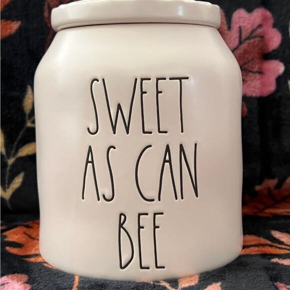 Rae Dunn Honey Jar Sweet As Can Bee Canister Farmhouse Kitchen Decor Topper New - Picture 2 of 7